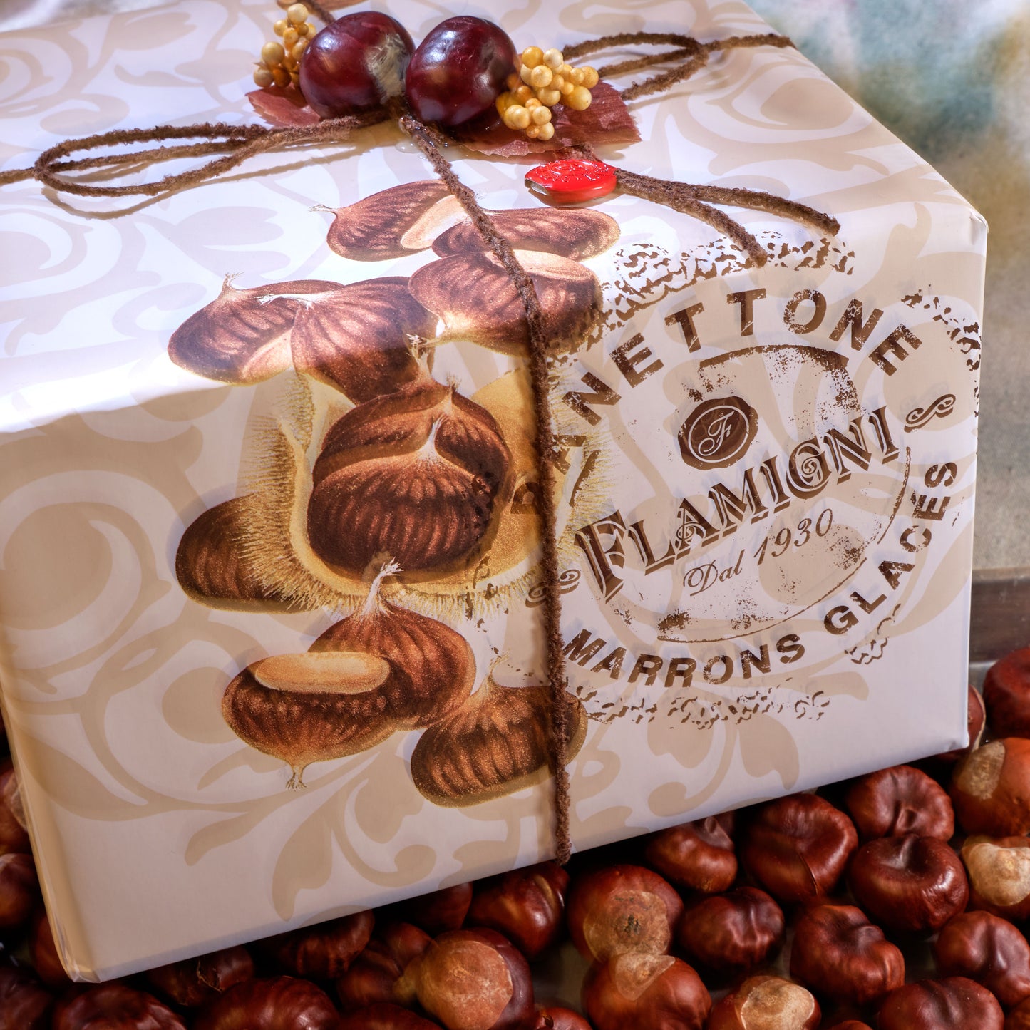 Flamigni Candied Chestnut Panettone with Chestnuts