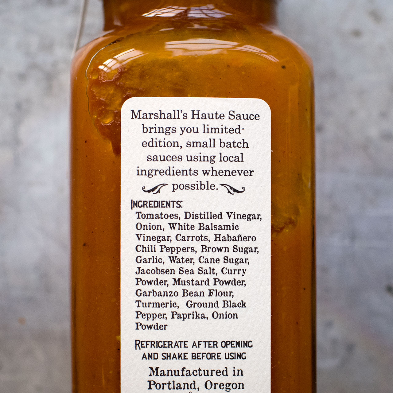 Marshalls Habanero Carrot Curry Haute Sauce