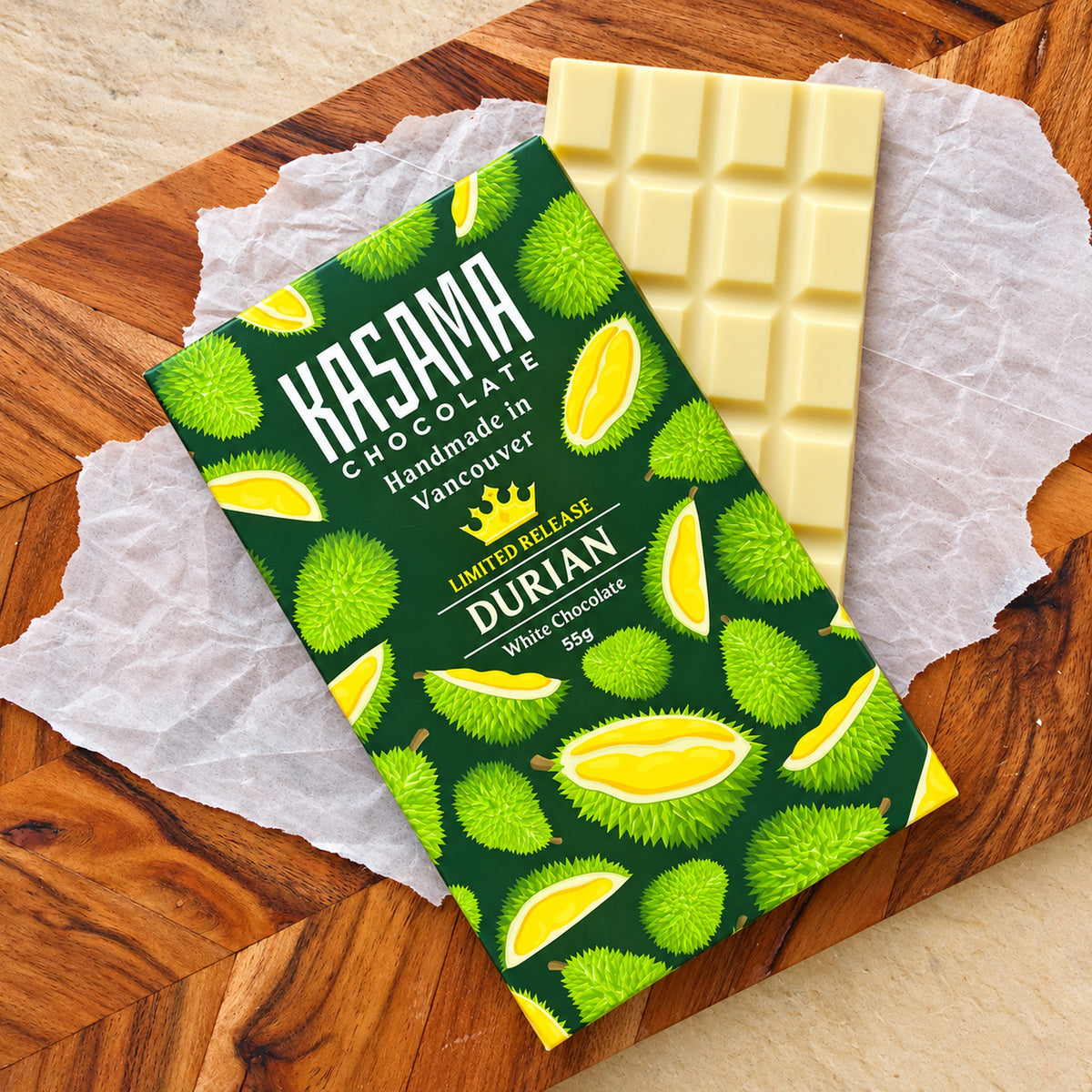 Kasama Durian White Chocolate Bar