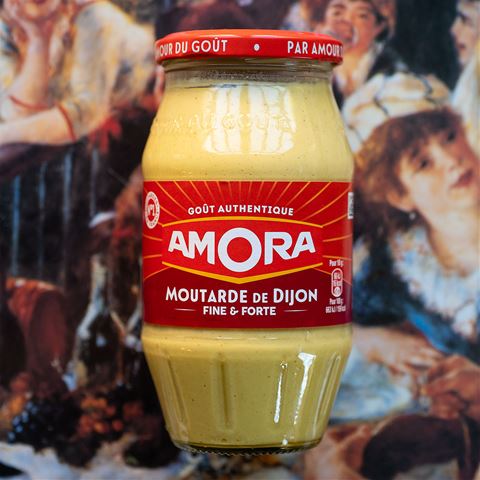 Amora Mustard in a squeeze bottle