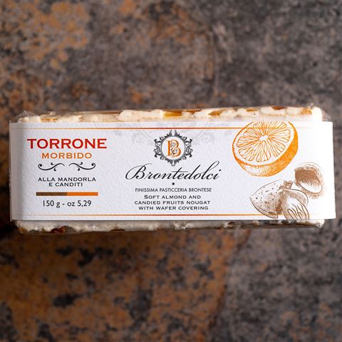 Brontedolci Almond Torrone with Candied Orange