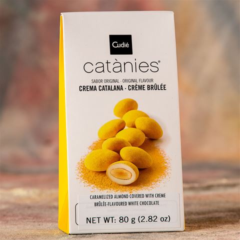 Catanies Caramelized Spanish Almonds Covered with Creme Brulee White Chocolate