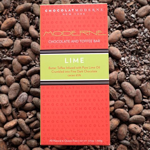 Chocolat Moderne 65-Percent Dark Lime Toffee Bar
