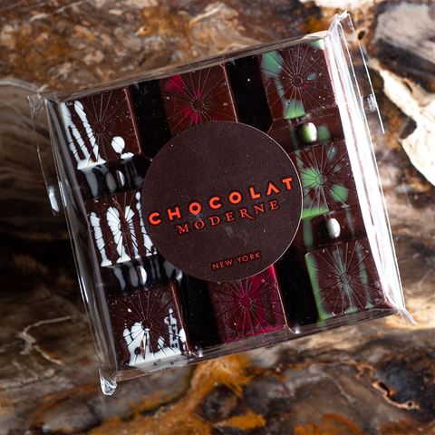 Chocolat Moderne Salted Cocoa Caramel with Peppermint Dark Chocolate Bar