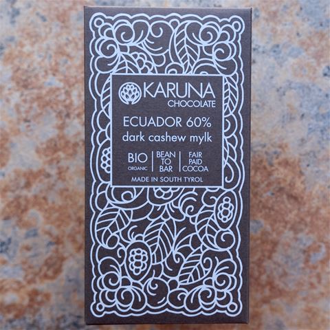 Karuna 60-Percent Ecuador Dark Cashew Milk Chocolate Bar