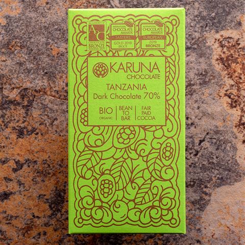 Karuna Chocolate Organic Tanzania Dark 70-Percent Bar