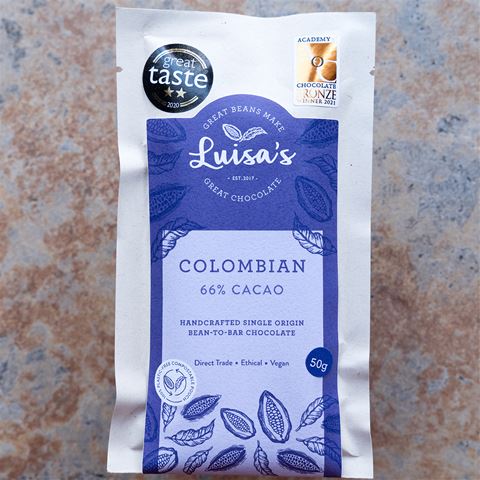 Luisa&#39;s Chocolate - Colombian 66-Percent Dark Bar