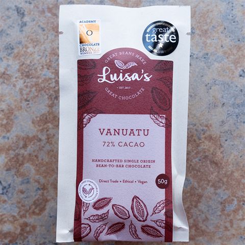 Luisa&#39;s Chocolate - Vanuatu 72-Percent Dark Bar