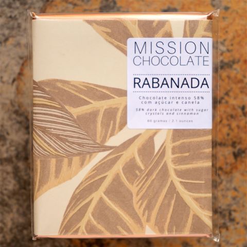 MISSION Chocolate Rabanada Cinnamon 58-percent Vegan Dark Bar