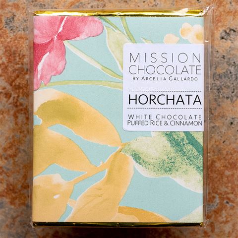 MISSION Chocolate Horchata White Chocolate Bar with Puffed Rice and Cinnamon