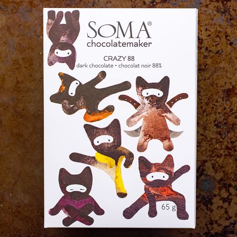 SOMA Crazy 88-Percent Dark Chocolate Bar