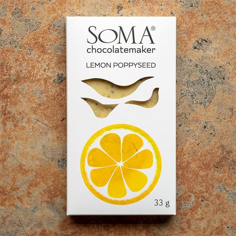 SOMA Lemon Poppyseed Fruit Chocolate Bar