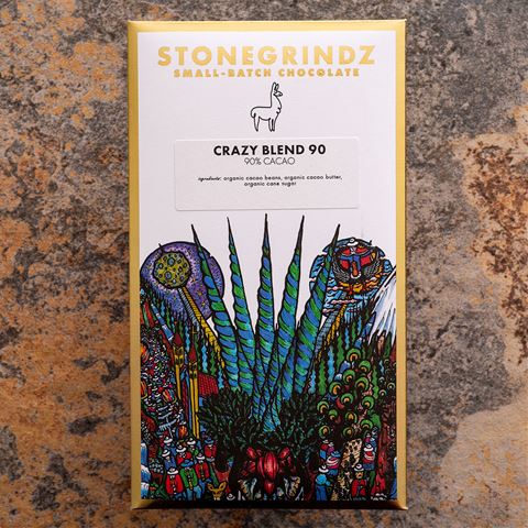 Stonegrindz Organic 90-Percent Dark Chocolate Bar