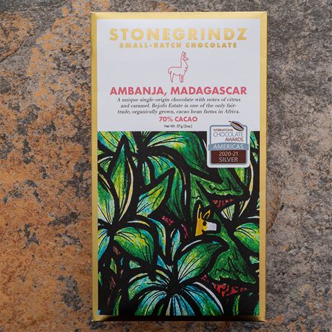 Stonegrindz Single Origin Madagascar 70-Percent Dark Chocolate Bar