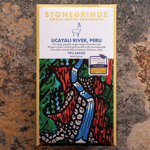 Stonegrindz Ucayali River Peru 70-Percent Single Origin Dark Chocolate Bar