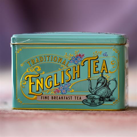 Traditional English Breakfast Tea in a Tin