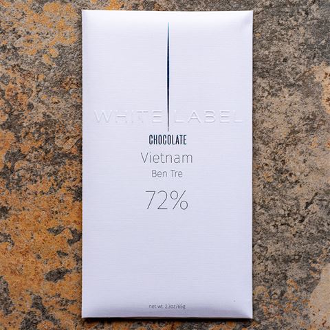 White Label 72-Percent Vietnam Ben Tre Dark Chocolate Bar