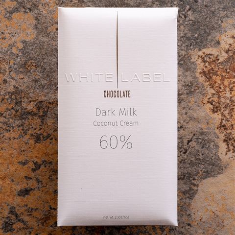 White Label 60 Percent Coconut Milk Chocolate Bar