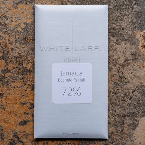 White Label 72-Percent Jamaica Bachelor&#39;s Hall Micro-Batch Dark Chocolate Bar