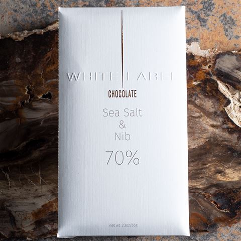 White Label Sea Salt and Nib 70-Percent Chocolate Bar