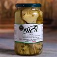 Artichokes with Stem Romana Style in Olive Oil