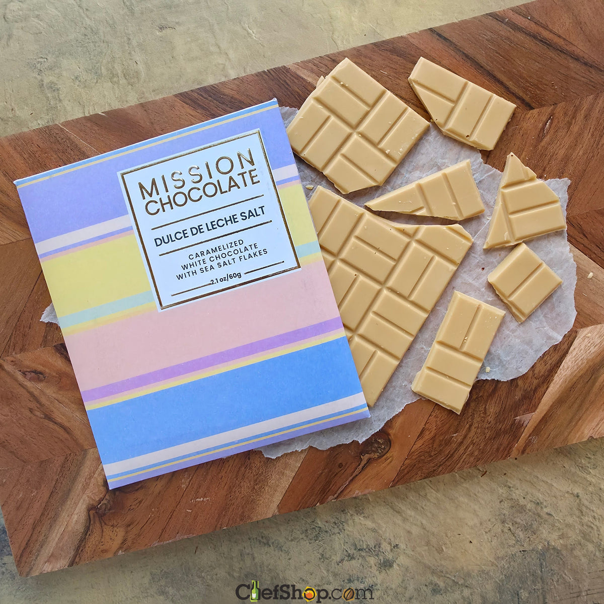 Mission Dulce de Leche Caramelized White Chocolate Bar with Flor de Sal
