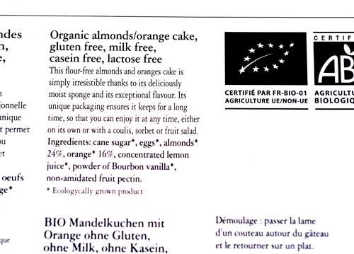 Biscuiterie de Provence Organic Orange Almond Cake - Gluten Free