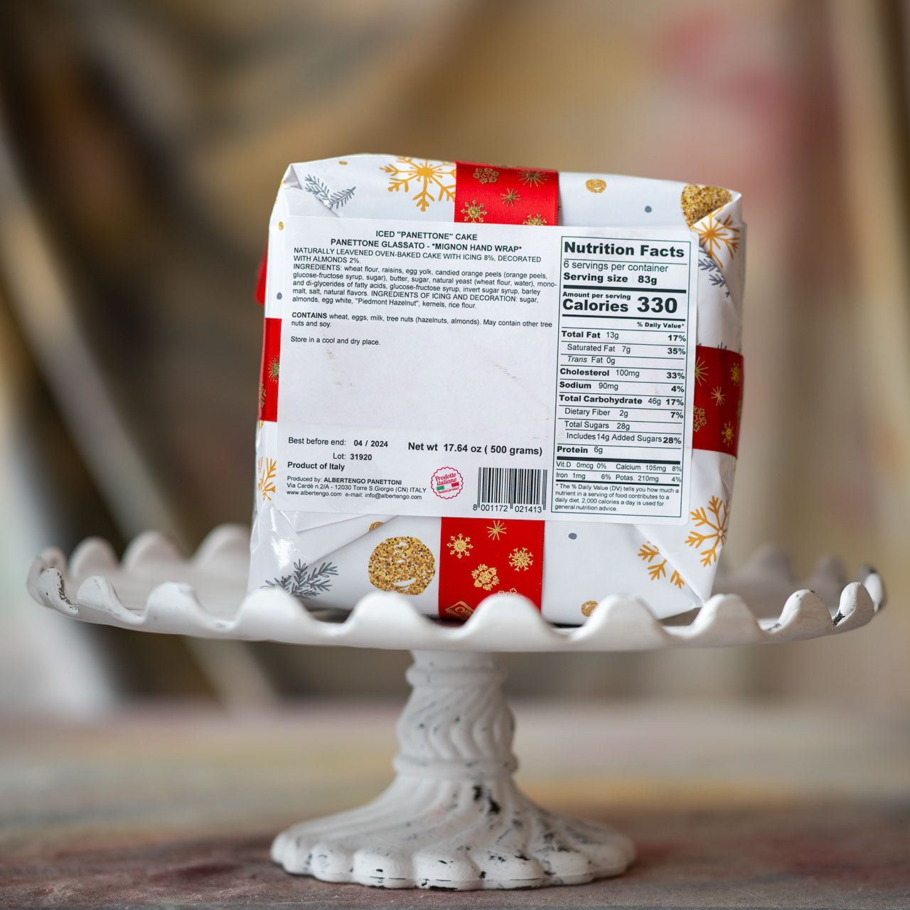 Albertengo Panettone Tradizionale Glassato - half kilo label