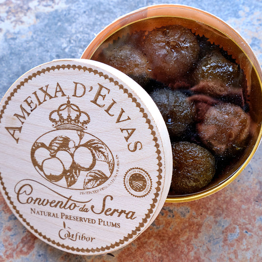 Ameixa d'Elvas Naturally Preserved DOP Green Gage Plums -Sugar Plums- Wooden Box