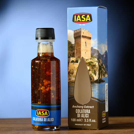 A Fishy Elixir - Anchovy Syrup Bottle of IASA Colatura di Alici anchovy extract