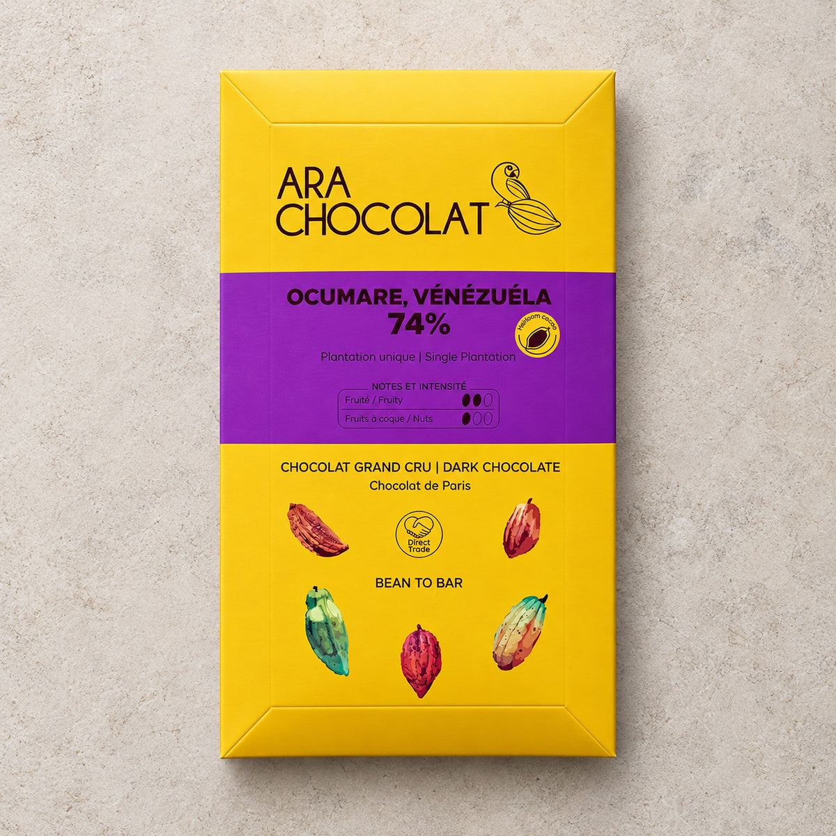 Ara Chocolat 74% Ocumare Dark Chocolate Bar