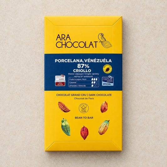 Ara Chocolat Porcelana 87% Criollo Dark Chocolate Bar