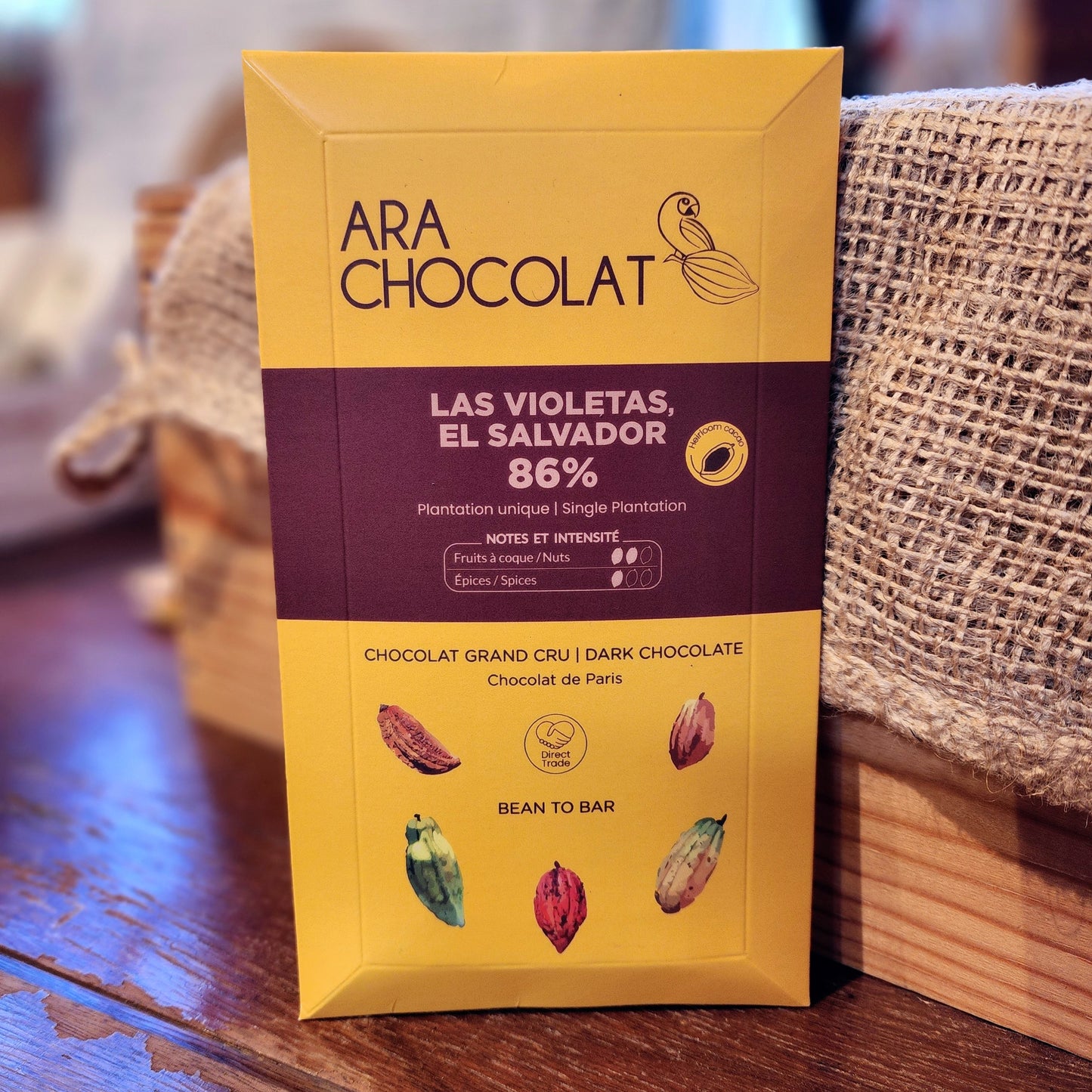 Ara Chocolat Las Violetas 86% Chocolate Bar