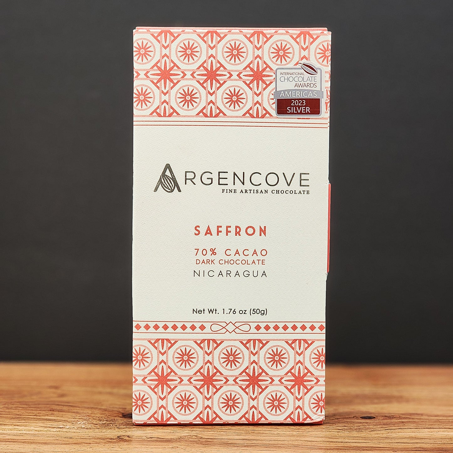 Argencove Saffron 70% Dark Chocolate Bar