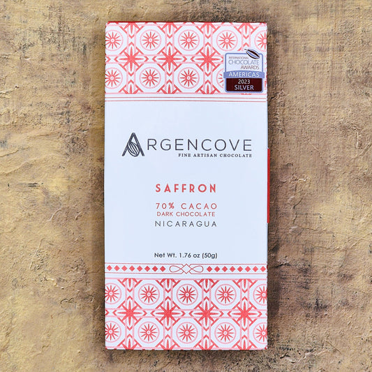 Argencove Saffron 70% Dark Chocolate Bar