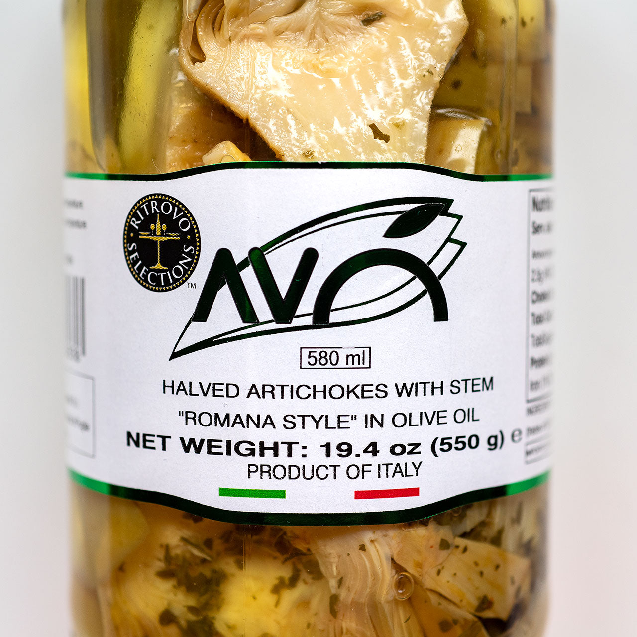 Artichokes with Stem Romana Style in Olive Oil