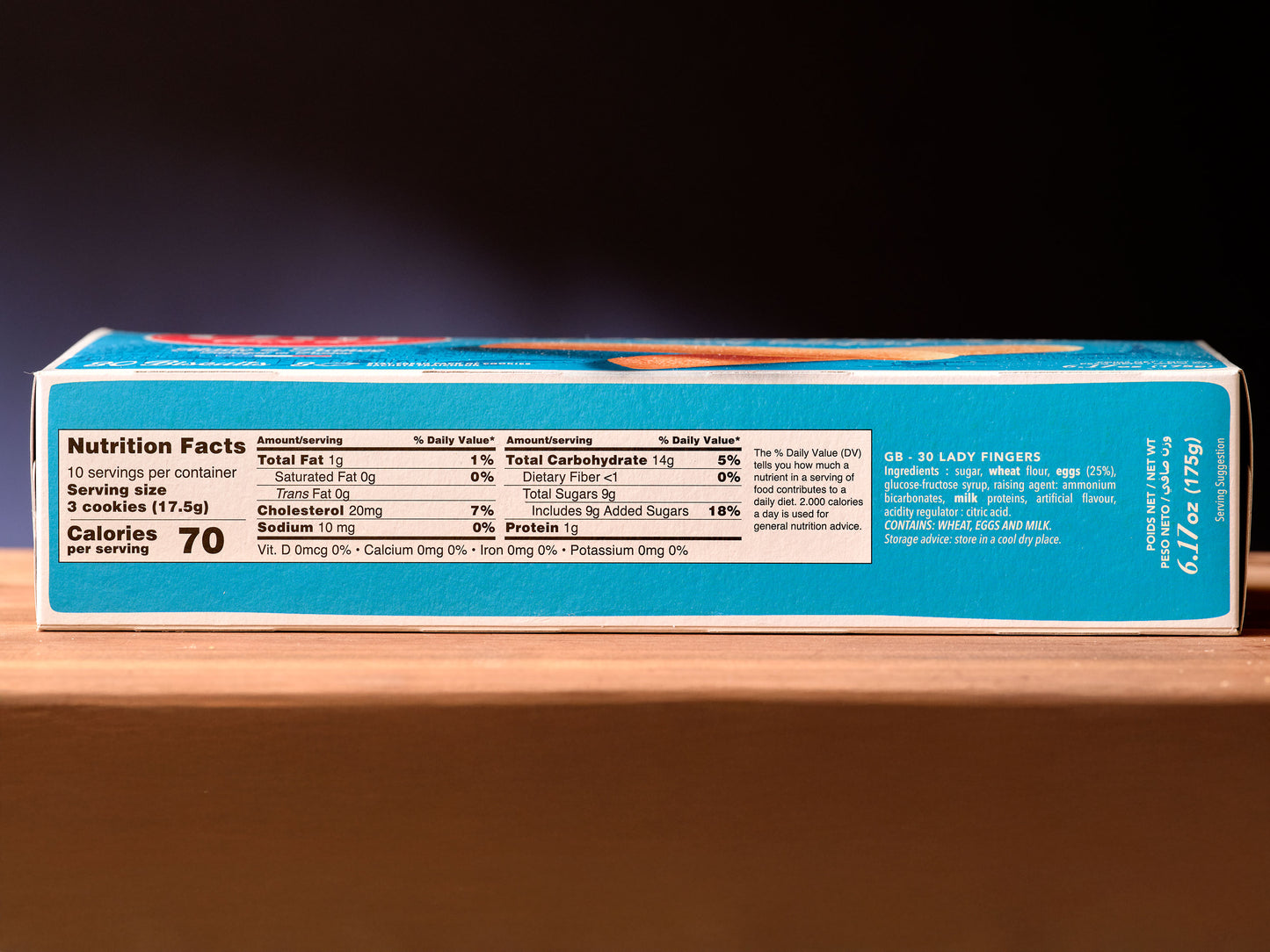 Oui Love It Boudoirs - Lady Fingers nutrition label
