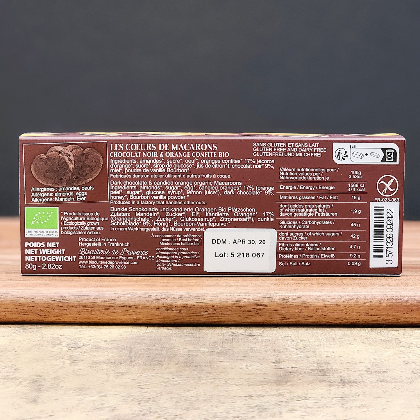 Biscuiterie de Provence Chocolate and Orange Gluten Free Macaroons