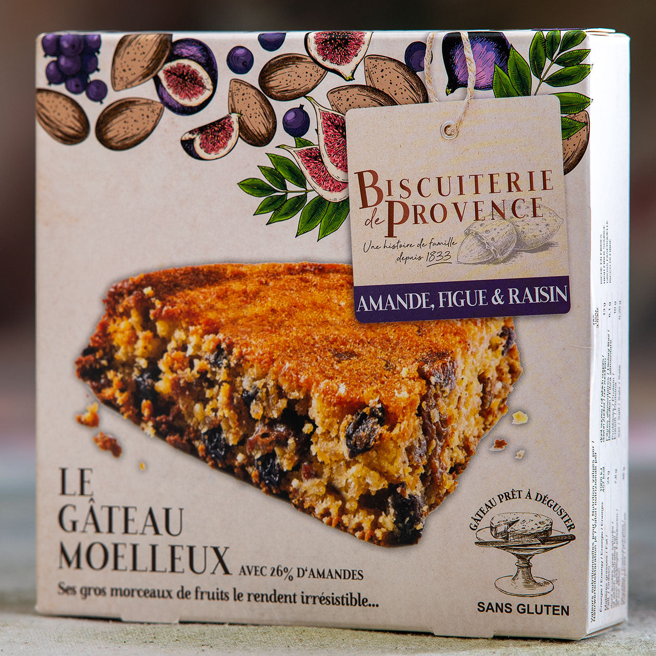 Biscuiterie de Provence Almond and Hazelnut Cake with Figs and Raisins- Flourless