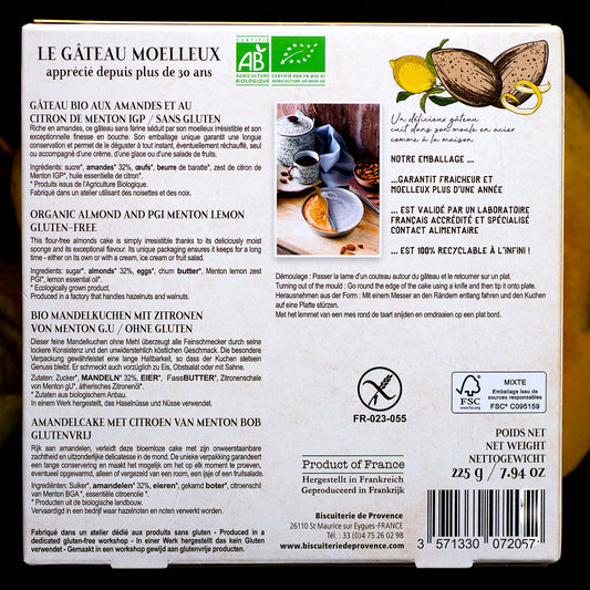 Biscuiterie de Provence Organic Citron Almond Cake - Gluten Free
