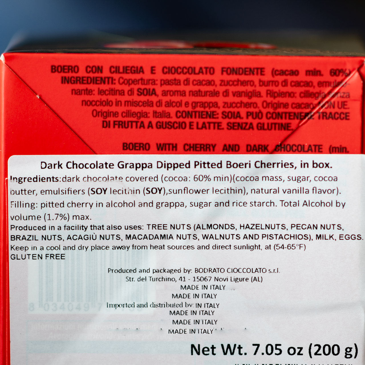 Bodrato Chocolate Covered Grapes in Grappa