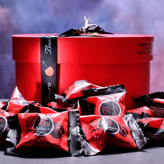 Bodrato Grappa Chocolate-Covered Cherries - Extra Large Hat Box