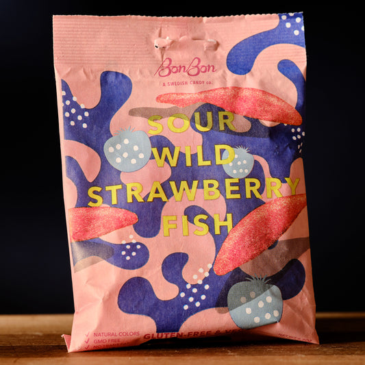 BonBon Sour Wild Strawberry Fish
