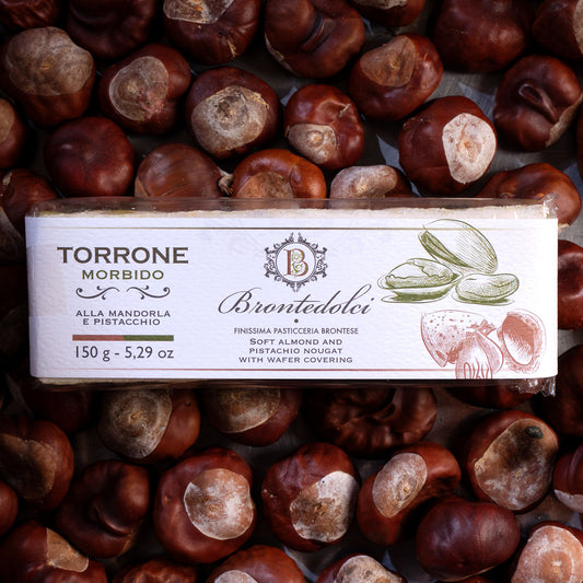 Brontedolci Torrone Morbido Alla Mandorla e Pistacchio - Pistachio and Almond Torrone
