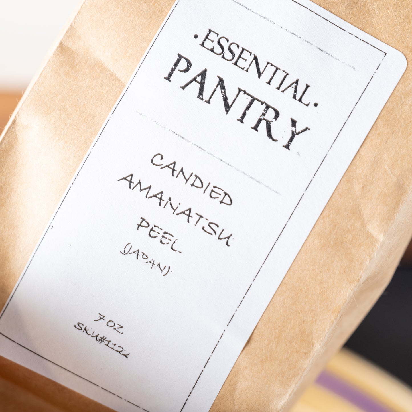 Candied Amanatsu Mandarin Peel for Baking label