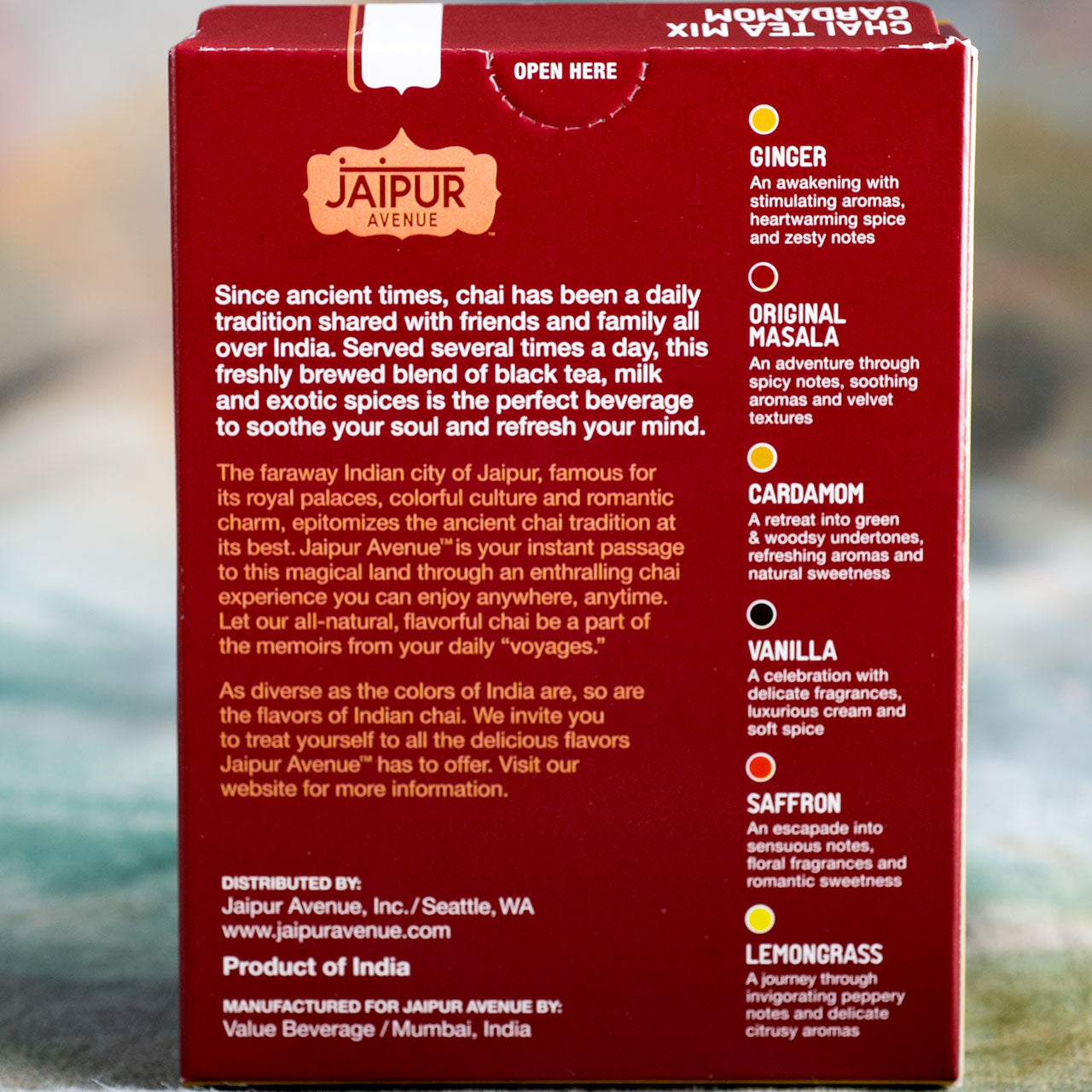 Jaipur Avenue Cardamom Chai Tea Mix