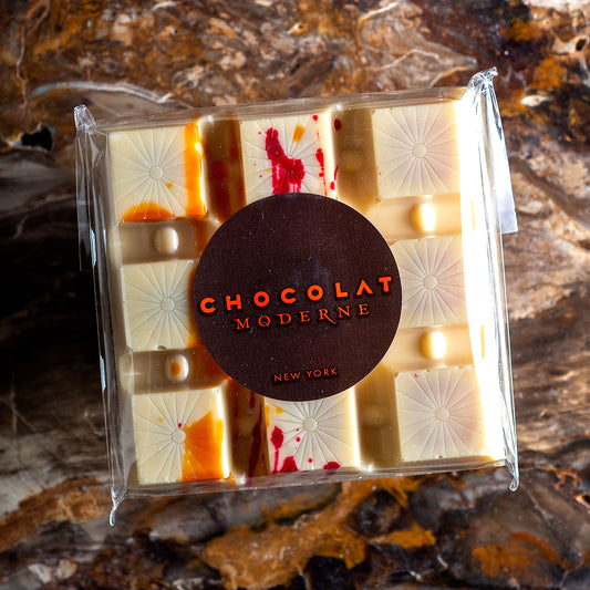 Chocolat Moderne Passion Fruit and Cardamom Caramel White Chocolate Bar