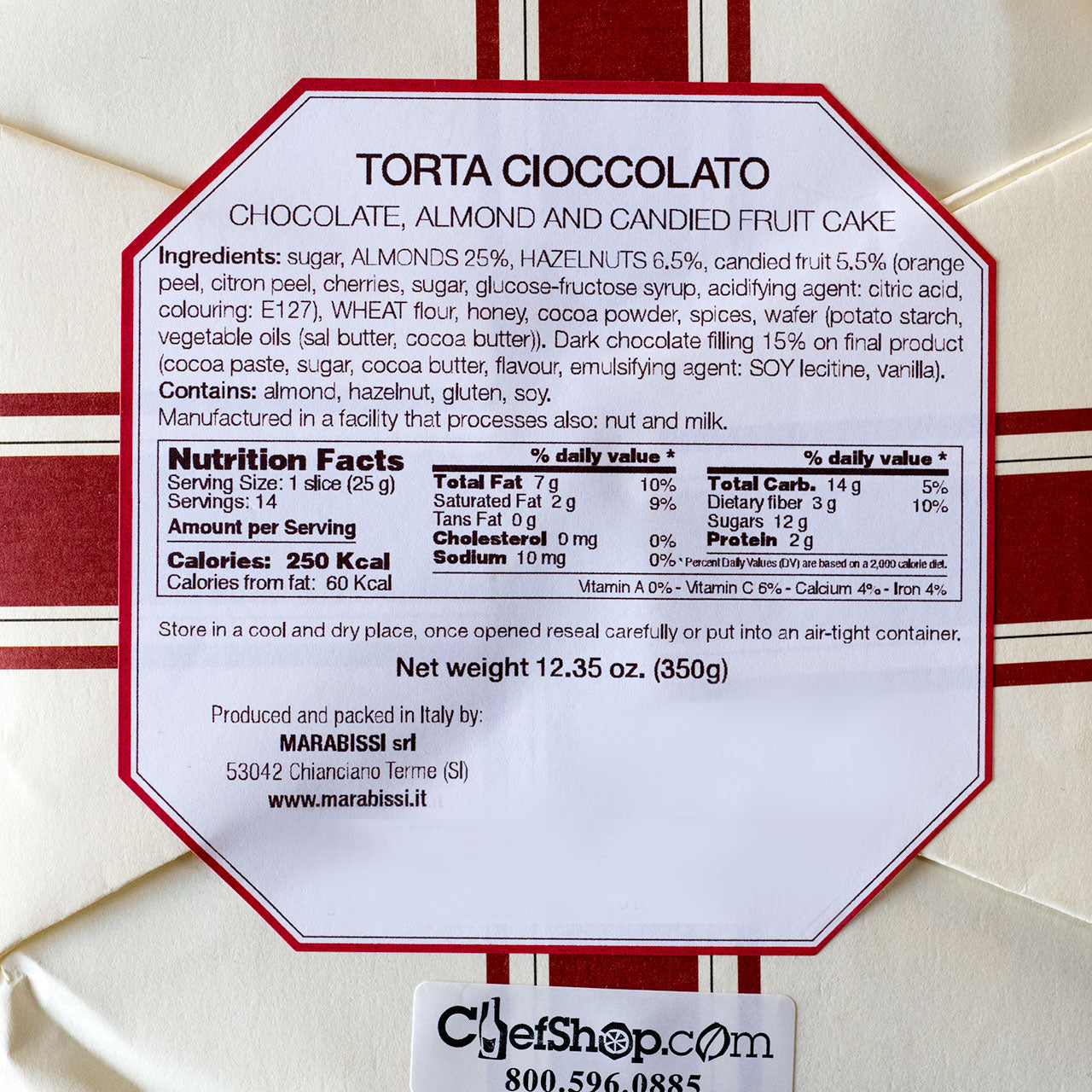 Marabissi Torta Cioccolato - Chocolate Panforte