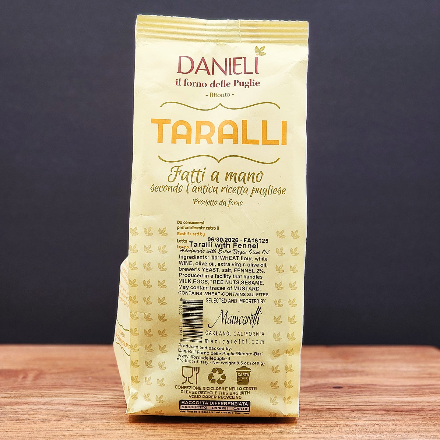 Danieli Handmade Taralli with Fennel