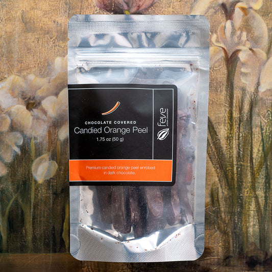 Dark Chocolate Covered Candied Orange Peel by Feve Chocolates